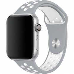 Breathable Sport Strap Wristband Replacement for Apple Watch Series 9/8/7/6/5/4/3/2/1/SE - 41MM/40MM/38MM (Gray White) Breathable Sport Strap Wristband Replacement for Apple Watch Series 9/8/7/6/5/4/3/2/1/SE - 41MM/40MM/38MM (Gray White)